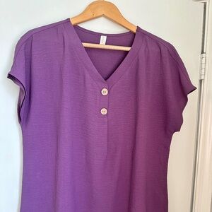Purple short sleeve blouse